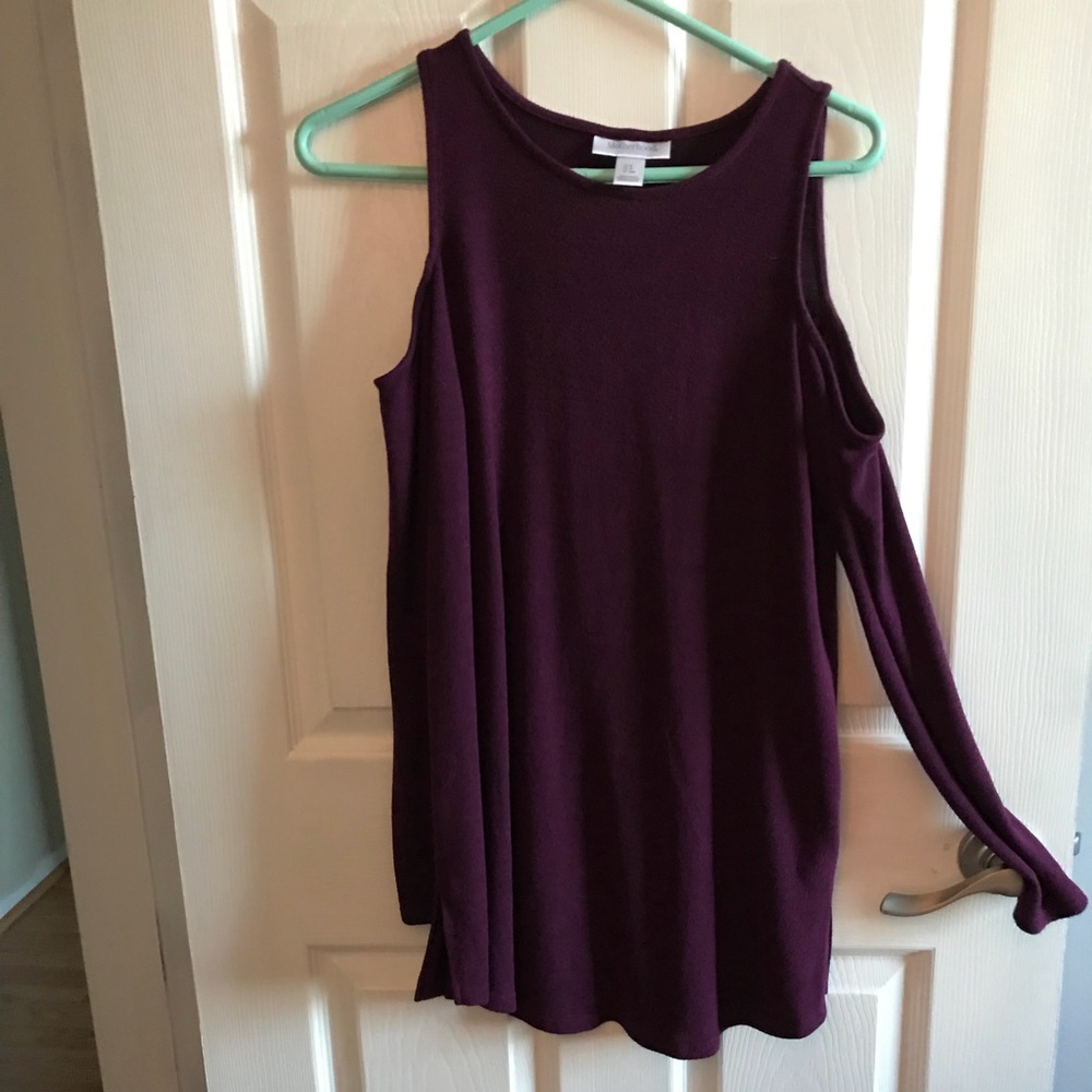 Motherhood maternity cold shoulder sweater